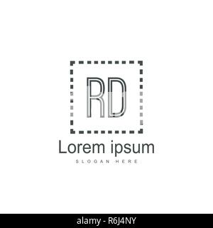 RD Logo template design. Initial letter logo template design Stock Vector