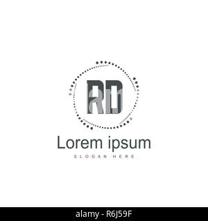 RD Logo template design. Initial letter logo template design Stock Vector