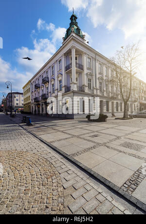 Henryka Sienkiewicza Street in the center of Kielce, Poland. Europe. Stock Photo