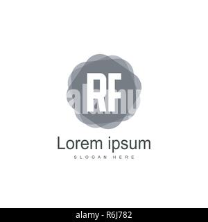 RF Logo template design. Initial letter logo template design Stock Vector