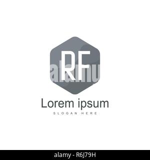RF Logo template design. Initial letter logo template design Stock Vector