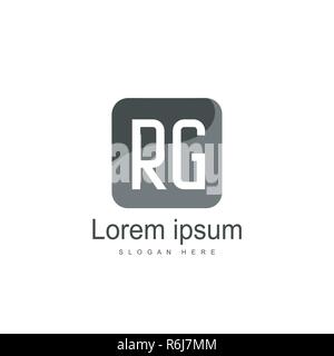 RG Logo template design. Initial letter logo template design Stock Vector