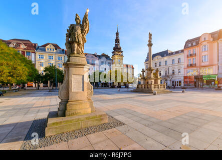 Central square of Ostrava Czech Republic, Europe. Stock Photo