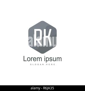 RK Logo template design. Initial letter logo template design Stock Vector