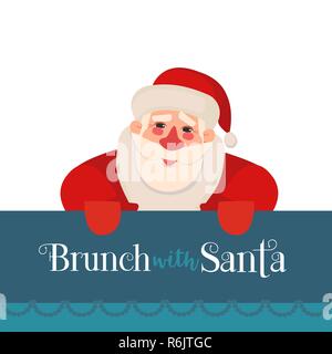 Brunch with Santa. Stock Vector