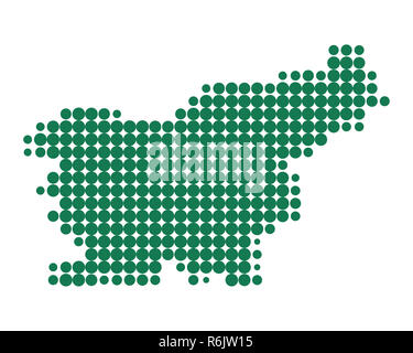 map of slovenia Stock Photo