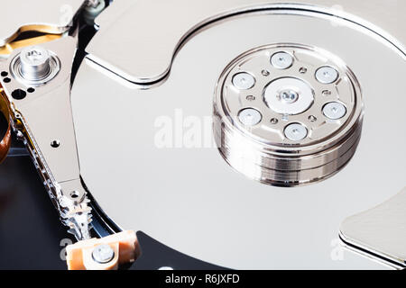 internal hard disk drive without cover Stock Photo