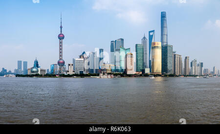 High resolution panorama of Shanghai skyline Stock Photo