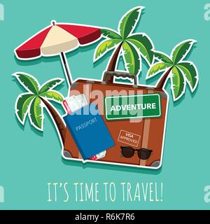 Time to travel icon illustration Stock Vector