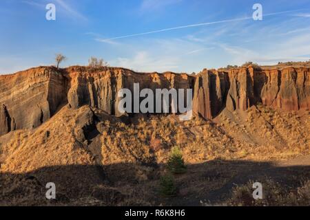 volcanic crater in Racos village. Brasov county, Romania Stock Photo