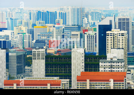 Modern density city architecture Singapore Stock Photo