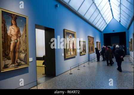 Italy, Milan, exhibition halls of the Palazzo Brera Gallery and home to the Academy of Fine Arts. Stock Photo