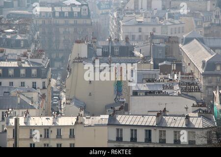View from Sacre Coeur in Paris, France Stock Photo