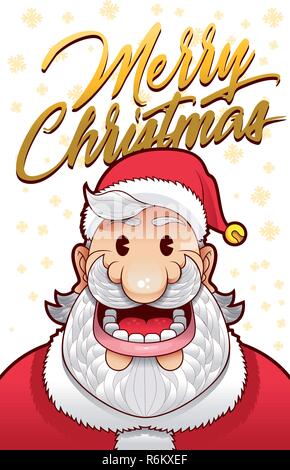 Illustration of Christmas cards with Santa Claus vector illustra Stock ...