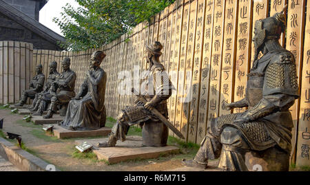 Chibi, Hubei/ CHINA - OCT 25, 2018:The ancient battle field of The red cliff(Chibi Stone Inscription),  It’s one of scene in the Chinese  movies “ The Stock Photo