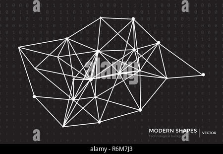 Vector abstract circuit networking blockchain concept Stock Photo