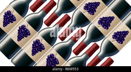 A case of 12 bottles of red wine is shown in this image. This is an illustration of a case of wine. Stock Photo