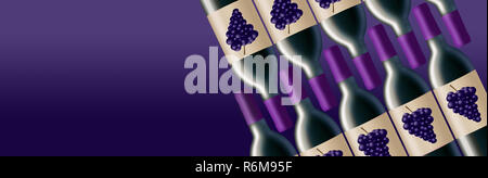 A case of 12 bottles of red wine is shown in this image. This is an illustration of a case of wine. Stock Photo