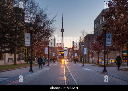 Toronto, Canada – December 4th 2018. The University of Toronto is a public research university in Toronto,  located on the grounds that surround Queen Stock Photo