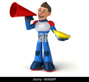 Super modern superhero - 3D Illustration Stock Photo