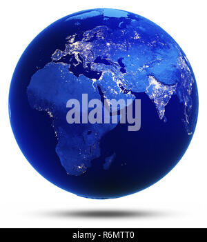 Earth modified reflected 3d rendering Stock Photo
