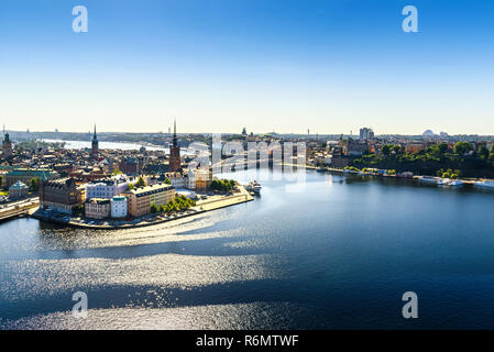 view of the Old Town or Gamla Stan in Stockholm, Sweden Stock Photo