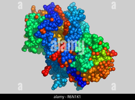 protein molecule model Stock Photo