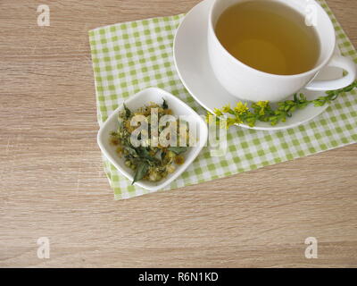 tea made from dried goldenrod Stock Photo