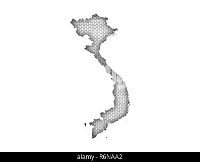 Map of Vietnam on old linen Stock Photo - Alamy