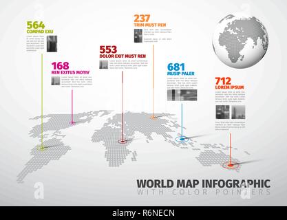 Vector multipurpose Infographic template made from lines and icons Stock Vector
