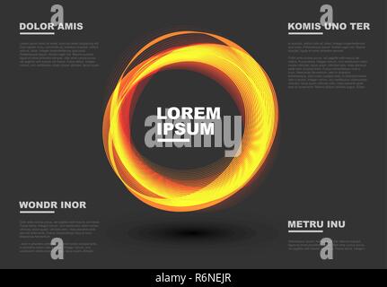 Abstract vector background made from red and yellow circles. Abstract Geometry shapes. Stock Vector