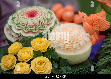 THAILAND BANGKOK THAI FOOD CARVING Stock Photo