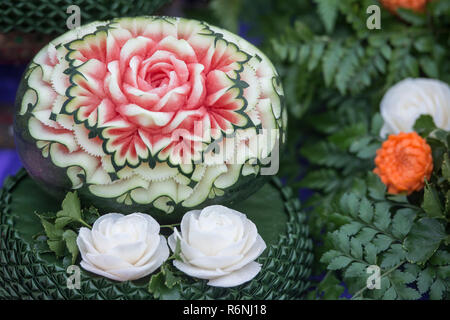 THAILAND BANGKOK THAI FOOD CARVING Stock Photo