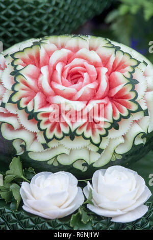 THAILAND BANGKOK THAI FOOD CARVING Stock Photo