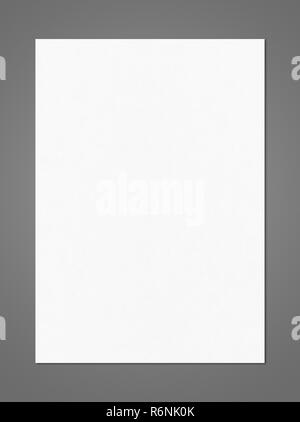 Blank White A4 Paper Sheet Mockup Template Stock Image - Image of empty,  mockup: 115819871