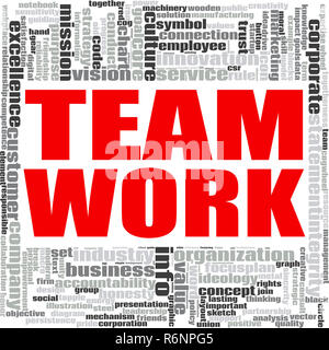 Teamwork word cloud Stock Photo