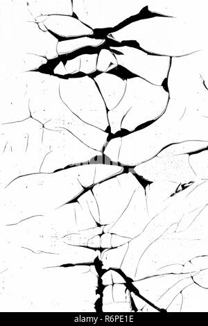 Cracked and peeled surface - grunge cracked texture Stock Photo