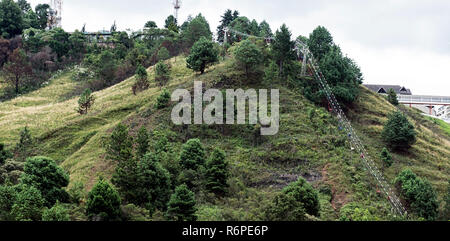 morro do elefante elephant hill cable car Campos do Jordao tourism hill Stock Photo