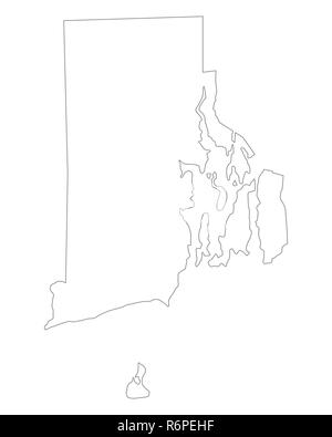 map of rhode island Stock Photo