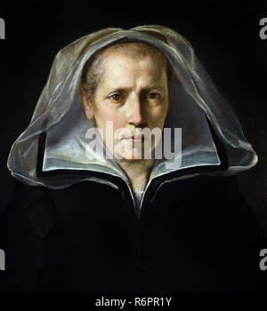 Portrait of the Artist's Mother  1608 by Guido Reni 1575 – 1642 Baroque Italy Italian Stock Photo