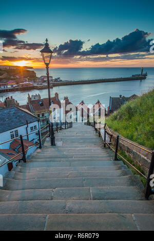 Whitby Harbour. Whitby is a seaside town, port and civil parish in the Borough of Scarborough and English county of North Yorkshire, August 2017