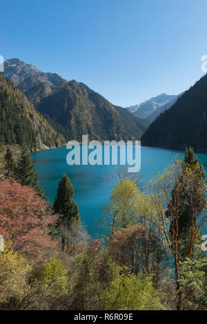 Long Lake, Jiuzhaigou National Park, Sichuan Province, China, Unesco World Heritage Site Stock Photo