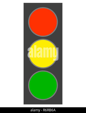 traffic light on white Stock Photo