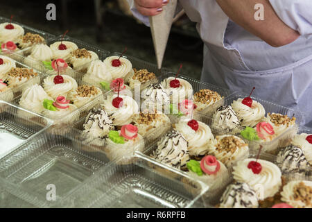 Manual cakes production Stock Photo