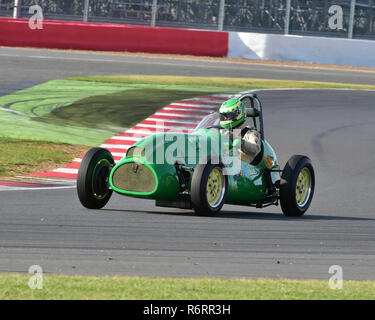 Steve Russell, Cooper-Bristol Mk2 4/53, Maserati Centenary Trophy, HGPCA, Pre 61, Grand Prix Cars, Silverstone Classic 2014, 2014, Classic Racing Cars Stock Photo