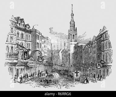 Cheapside, London, England, 19th century. From The History of London ...