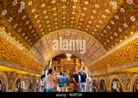 In the Entrance to the Temple of the Tooth, Kandy, Sri Lanka Stock Photo