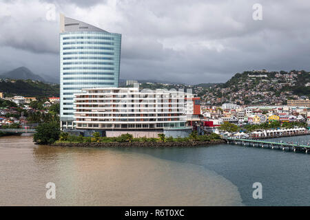 Martinique Fort-de-France Pointe Simon cruise ship terminal and surrounding area Stock Photo