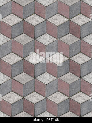 hexagonal tiles creating a three dimensional seamless pattern Stock Photo