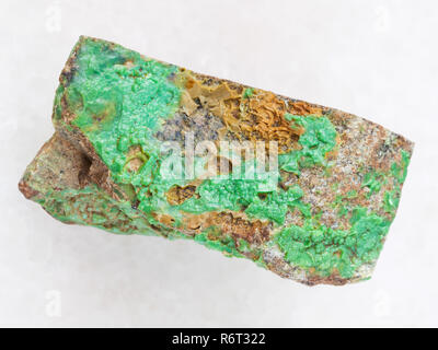 rough Garnierite (nickel ore) stone on white Stock Photo